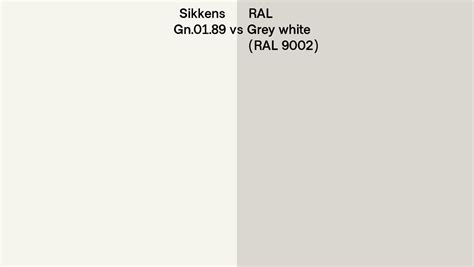 Sikkens Gn 01 89 Vs Ral Grey White Ral 9002 Side By Side Comparison