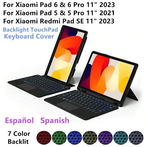 Spanish Backlight Magic Keyboard Compatible With Xiaomi Pad 6 5 Tablet