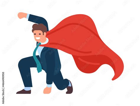 Super Businessman Strong Hero Man In Epic Pose Business People Mascot