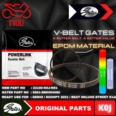 Jual Van Belt Gates V Belt V Belt Vbelt Gates Powerlink Honda Genio