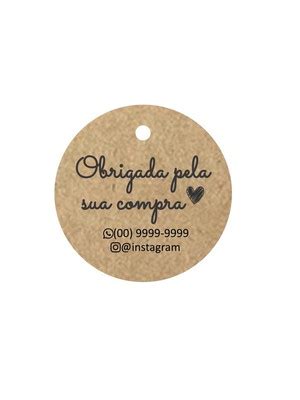 Cartao Obrigada Pela Compra Personalizado Em Papel Kraft Compre