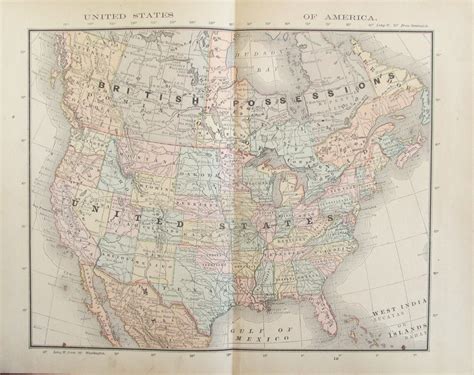 United States of America Map w/ Indian Territory: Map | Book Look