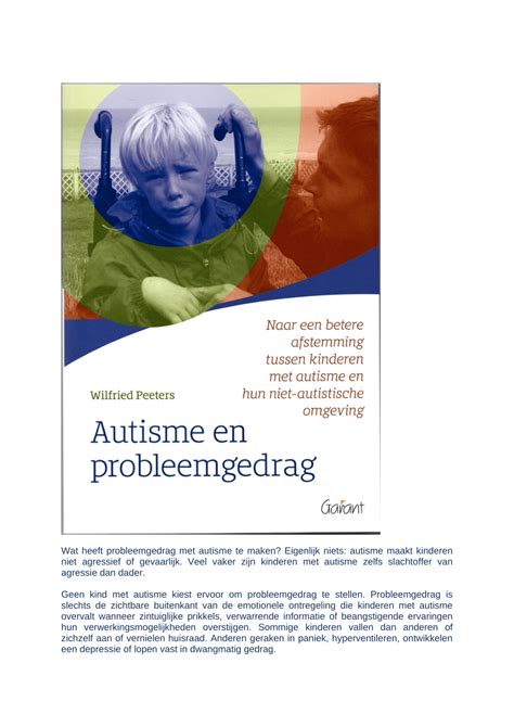 Pdf Autisme En Probleemgedrag Naar Een Betere Afstemming Tussen