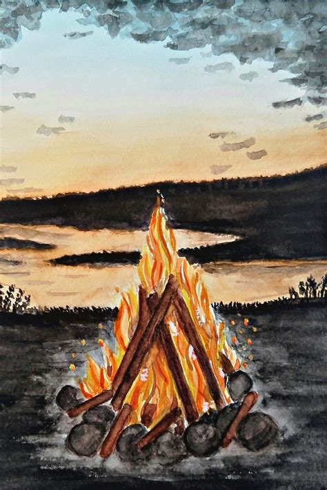 Bonfire Painting