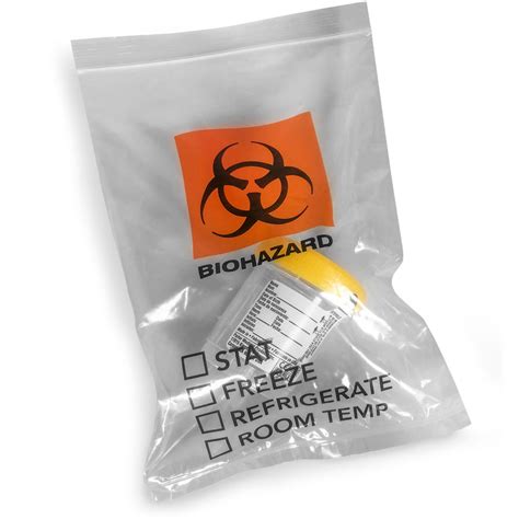 6 X 9 2 Mil Biohazard Specimen Transport Bags COVID 19 Test