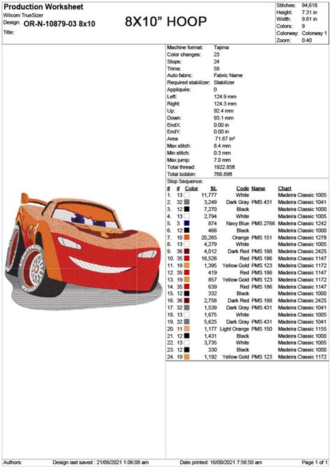 Lightning Mcqueen Machine Embroidery Design Mcqueen Etsy