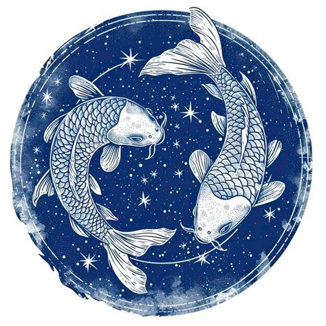 Premium Photo Two Koi Fish Swimming In A Blue Circle