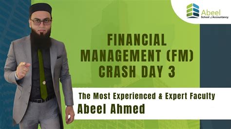 ACCA Financial Management FM CRASH DAY 3 Abeel Ahmed YouTube