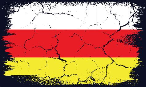 Flat Design Grunge North Ossetia Alania Flag Background 30522103 Vector