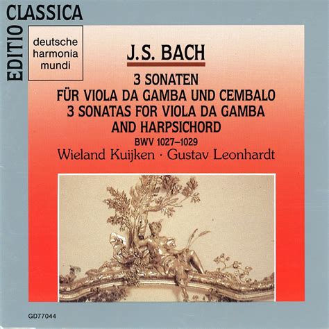 Makdelart Classique J S Bach 3 Sonatas For Viola Da Gamba And