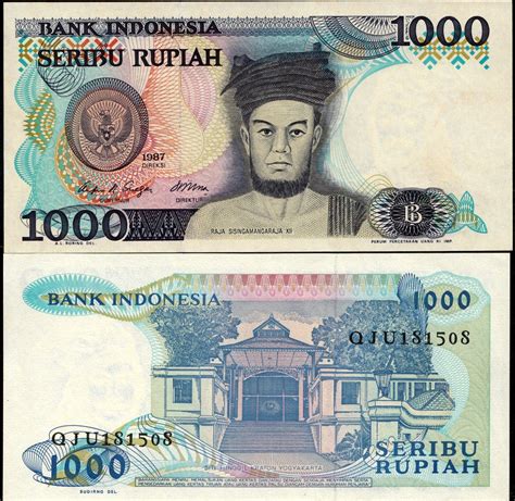 1000 Rupiah Indonesia 1987 Shop Tiền Sưu Tầm D Money