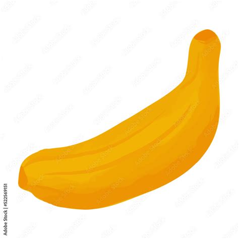 Watercolor Banana Hand Painted Fruit Clipart Stock Illustration