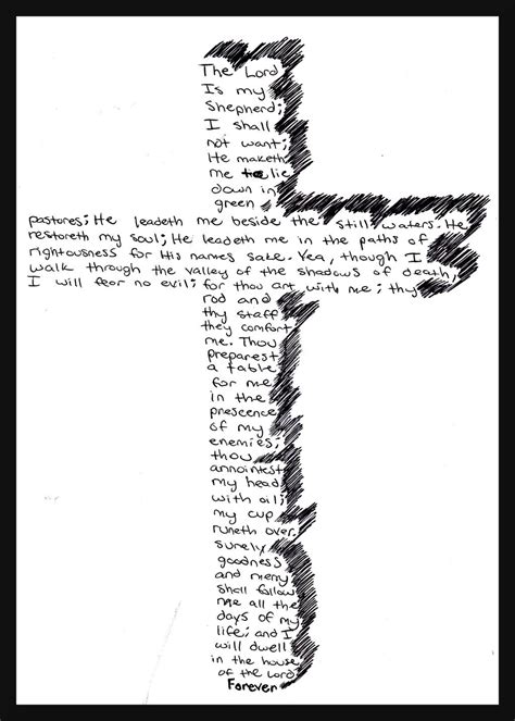 23rd psalm cross by maplr20 on DeviantArt