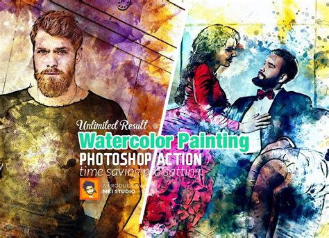 Photoshop Action Watercolor Painting Art Photoshop Action