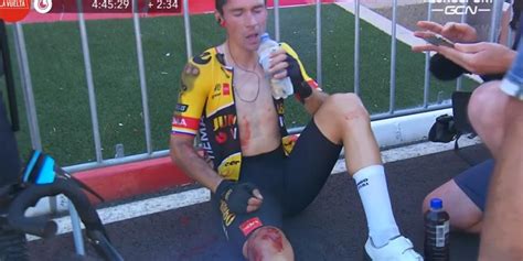 Video Ca Da De Roglic Pinchazo Evenepoel Etapa Vuelta A Espa A