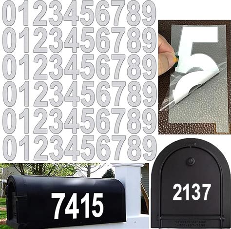 Amazon Set Reflective Mailbox Numbers Inch Number Sticker With