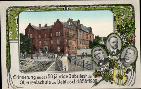 Wappen Passepartout Ansichtskarte Postkarte Delitzsch In Akpool De