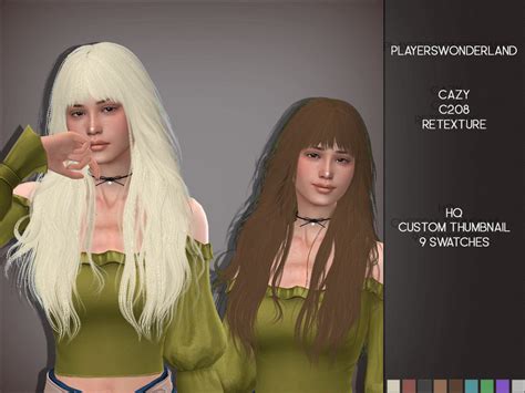 The Sims Resource Cazy C Hair Retextured By Playerswonderland