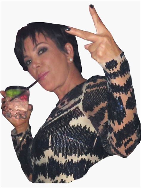 Kris Jenner Peace Sign Sticker For Sale By Tayrex Redbubble