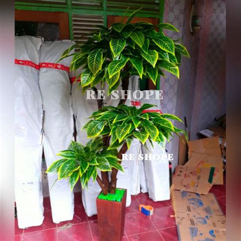 Jual Pohon Hias Tinggi 170cm Bunga Plastik Artificial Pohon Plastik