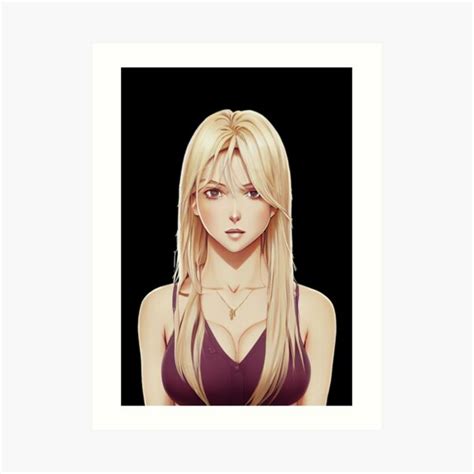 Pinup Anime Big Boobs Blonde Girl 13 Art Print For Sale By Osy003 Redbubble