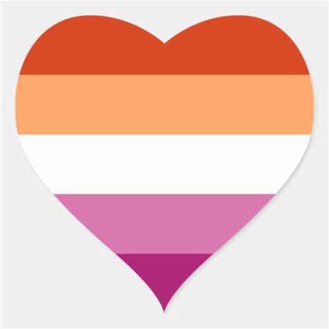 Lesbian Pride Flag Lgbtq Heart Sticker Zazzle Co Uk