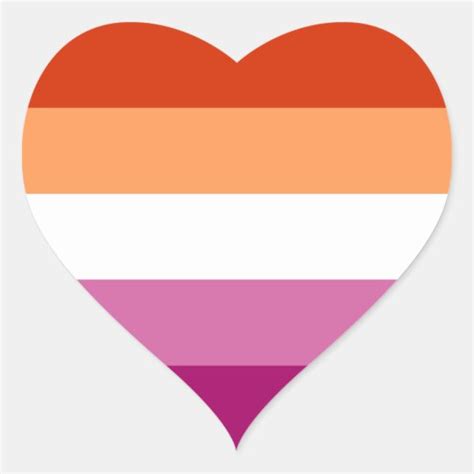 Lesbian Pride Flag Lgbtq Heart Sticker Uk