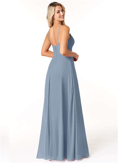 Dusty Blue Azazie Moira Bridesmaid Dresses Azazie