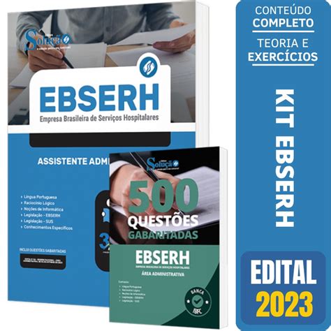 Kit Apostila Ebserh Assistente Administrativo Caderno De