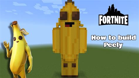 Minecraft How To Build A Peely Statue From Fortnite Youtube