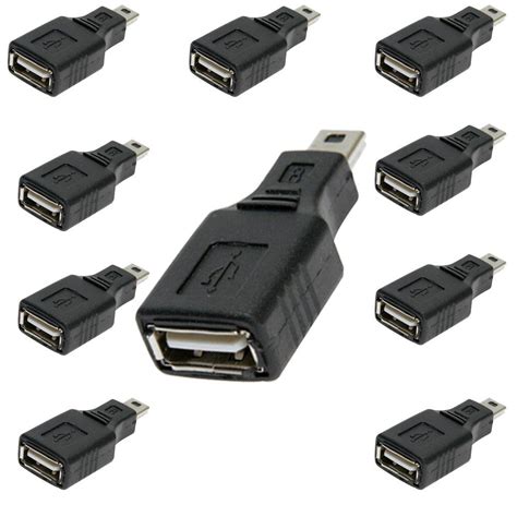 Kit C Adaptadores Usb Femea P Mini Usb Pinos Macho