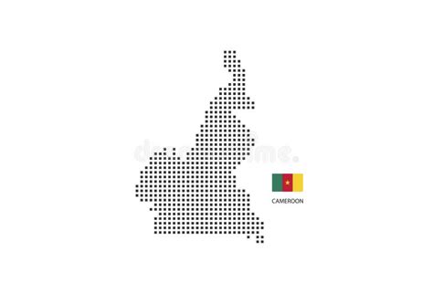 Dotted Cameroon Map Vector Illustration Stock Vector Illustration Of