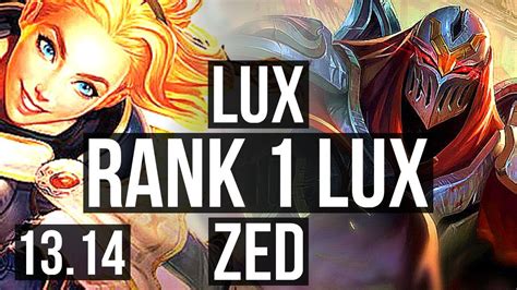 Lux Vs Zed Mid Rank Lux Rank Legendary M Mastery