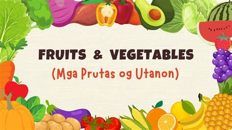 Fruits And Vegetables In Bisaya Kids Youtube