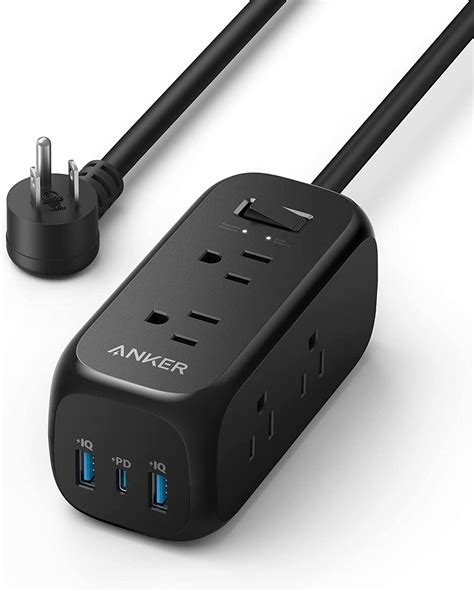 Anker 332 Usb C Power Strip Surge Protector300j6 Outlets