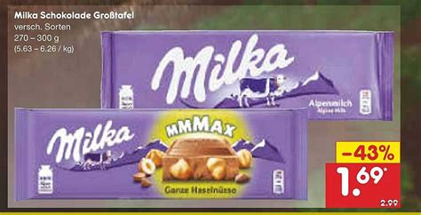 Milka Schokolade Großtafel Angebot bei Netto Marken Discount