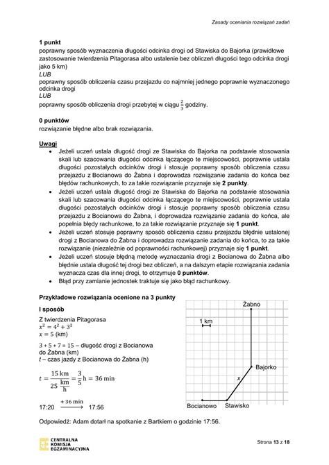 Galeria Odpowiedzi Matematyka Egzamin ósmoklasisty 2021 13