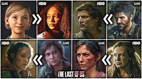 The Last Of Us Hbo Show Vs Game Characters Comparisons Hbo Tlou Game