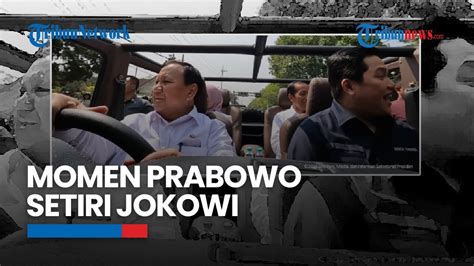 Momen Prabowo Setiri Jokowi Iriana Dan Erick Thohir Naik Maung Di