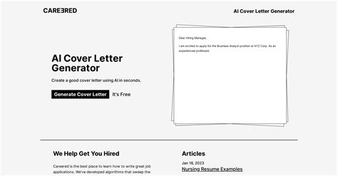 Careered And Other Ai Tools For Cover Letters