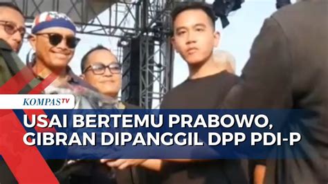 Dipanggil DPP PDI P Usai Bertemu Prabowo Gibran Kalau Pencapresan Kan