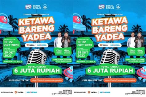 Jangan Sampai Ketinggalan Kompetisi Stand Up Comedy Yadea Di Fandom