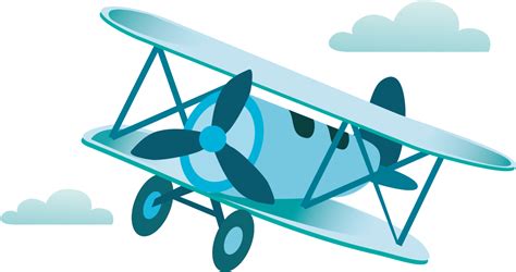 Download Biplane - Transparent Background Airplane Cartoon Png - ClipartKey