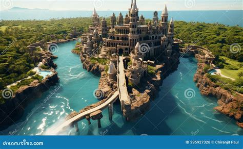 Aerial Beautiful Shot Of Aqua Venture Water Park Stock Photo Image Of