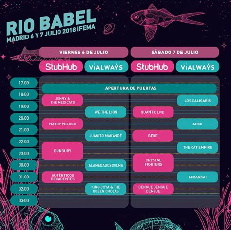 Gu A Para El Festival R O Babel Cartel Horarios Y Entradas