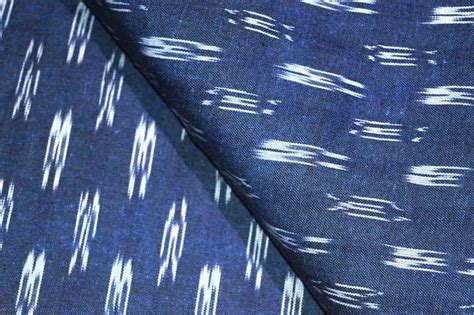 Buy Blue And White Ikat Fabric