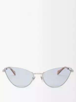 Gucci Eyewear Cat Eye Metal Sunglasses