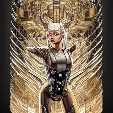 Gold And Silver Tones Cybernetic Princess Trapped In Stable