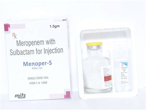 Menoper S Meropenem And Sulbactam Injection 1 5 Gm At Rs 899 Vial In