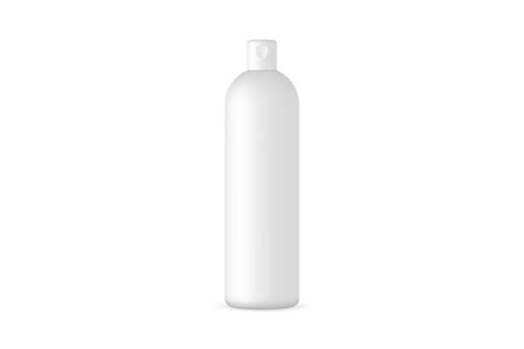 Plastic Blank Tall Shampoo Bottle Mockup